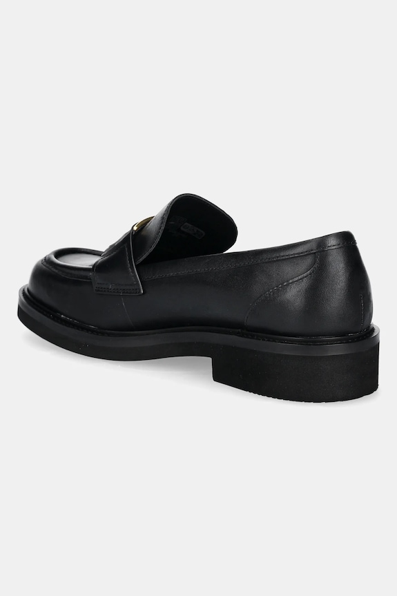 Obuwie Guess mokasyny skórzane SHUTTLE FLPSHU.LEA14.BLACK czarny