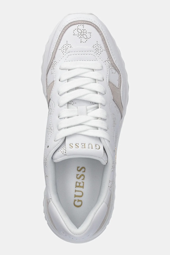 Guess sneakers VINSA3 alb FLPVI3.LEL12.WHITE