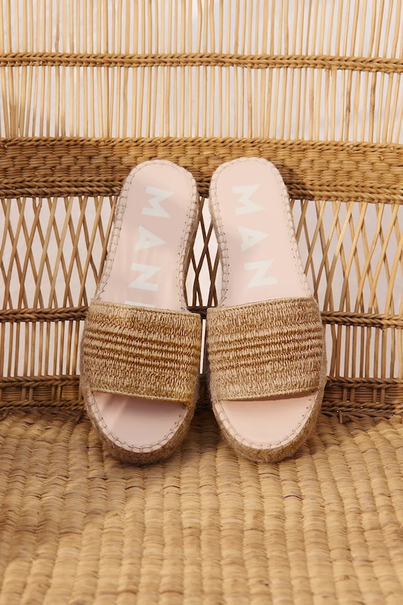 Scarpe Manebi ciabatte slide Double Sole Slides H.1.5.DS beige