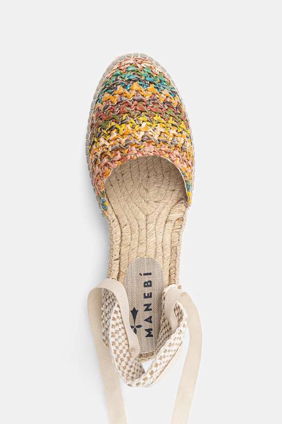 Manebi espadryle na płaskim obcasie damskie Flat Valenciana Espadrilles multicolor H.3.4.P0