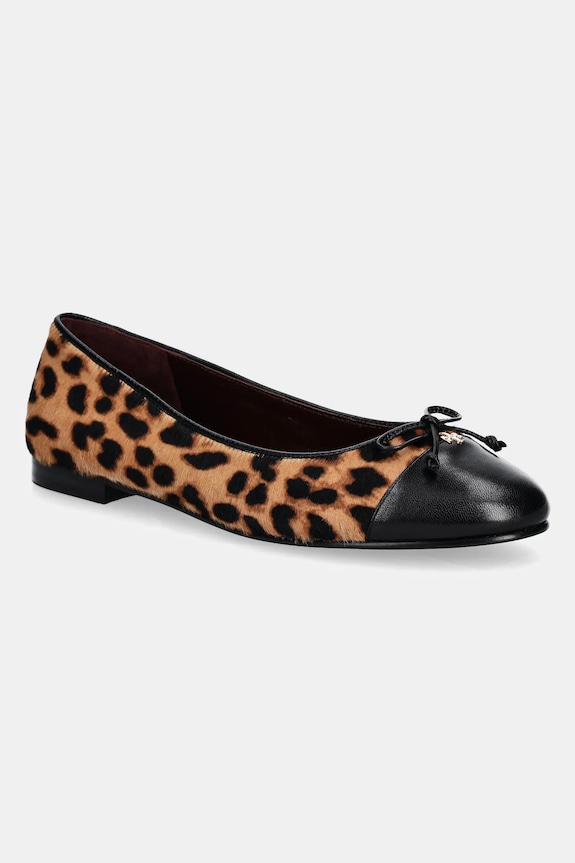 Kožené baleríny Tory Burch Cap-Toe Ballet hnědá 154509.201