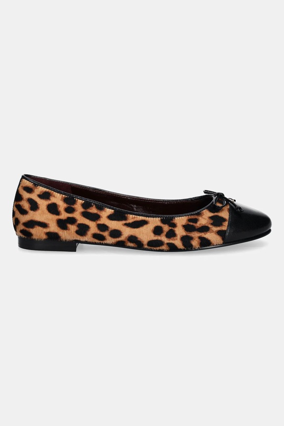 Kožené baleríny Tory Burch Cap-Toe Ballet 154509.201 hnědá SS25