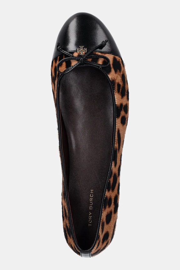 Kožené baleríny Tory Burch Cap-Toe Ballet hnědá 154509.201