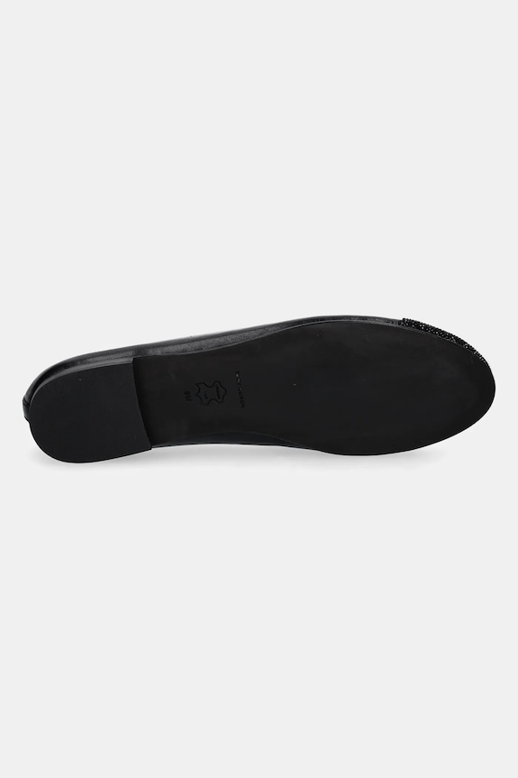 Kožené balerínky Tory Burch Cap-Toe Pave Ballet 166214.004 čierna