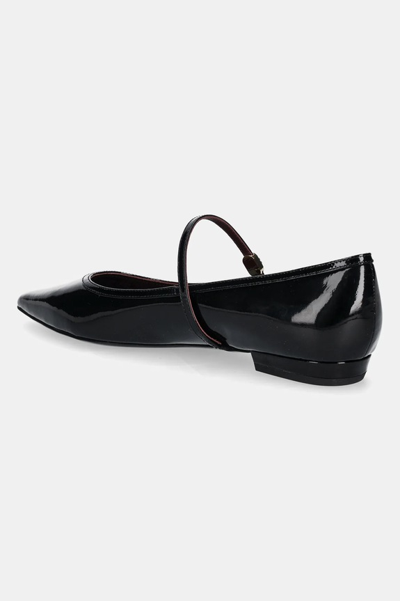 Scarpe Tory Burch ballerine in pelle Double T Buckle Mary Jane 162764.006 nero