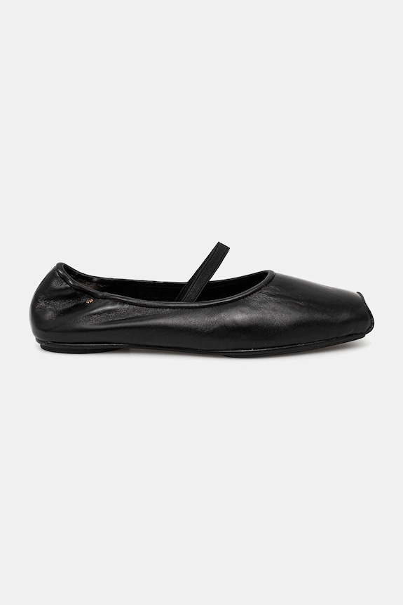 Kožené balerínky Tory Burch Runway Ballet 157625.006 čierna SS25