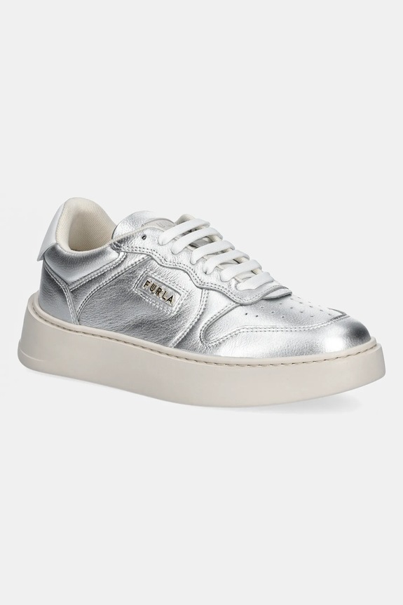 Furla sneakers din piele Sport Lace-Up Sneaker plată argintiu YJ17SPT.BX3714.P3300