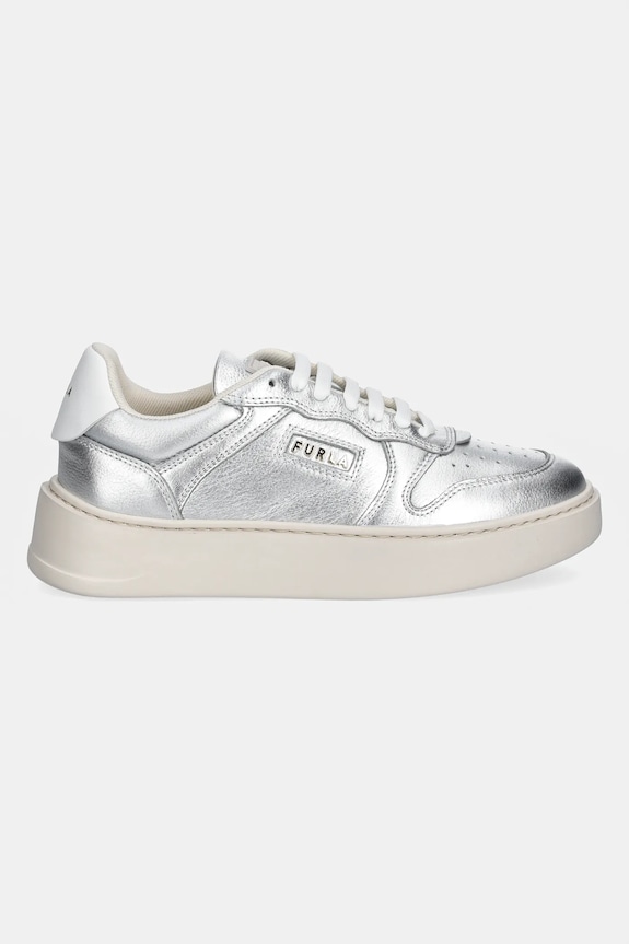Furla sneakers din piele Sport Lace-Up Sneaker YJ17SPT.BX3714.P3300 argintiu SS25