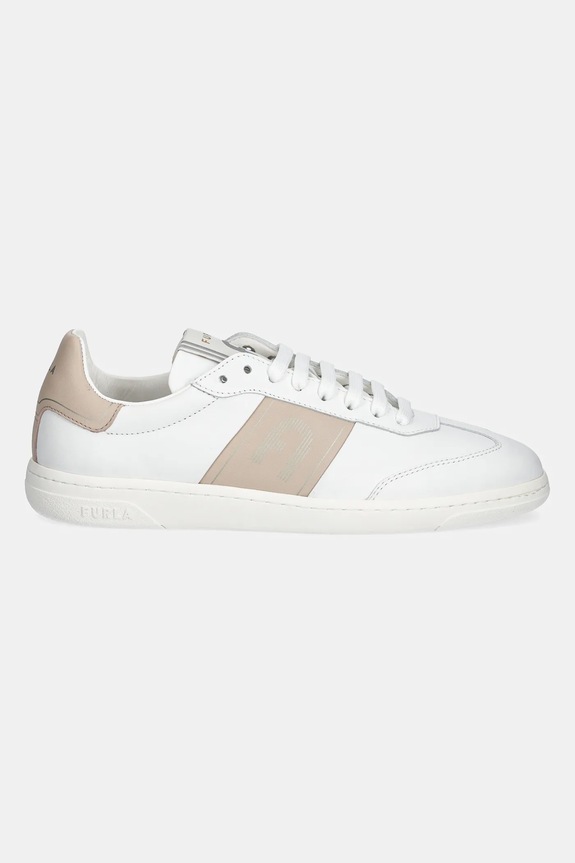 Furla sneakersy skórzane Twist Lace-Up Sneaker YJ18FTW.BX3724.3742S biały SS25