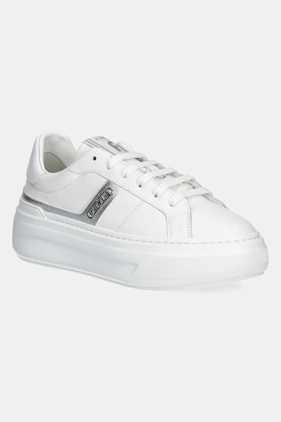Usnjene superge Furla Nuage Sneaker Platforma bela YJ14NUA.BX3719.Q1700