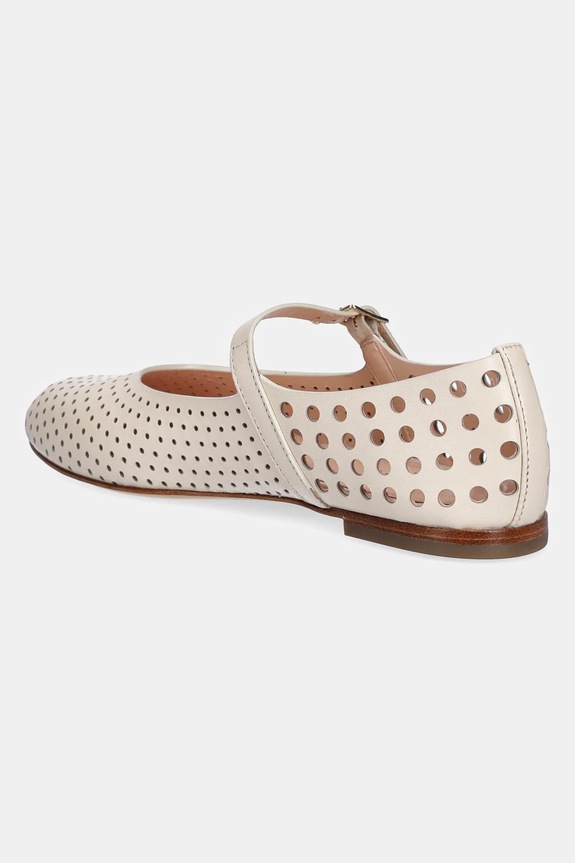 Obuv Kožené balerínky AGL Milly Pierced D544039PCSOFTY0119 béžová