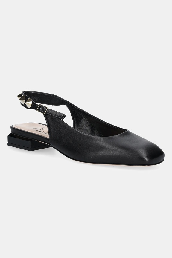 AGL pantofi de piele Angie L Spike calcai expus negru D557007PCSOFTY0000