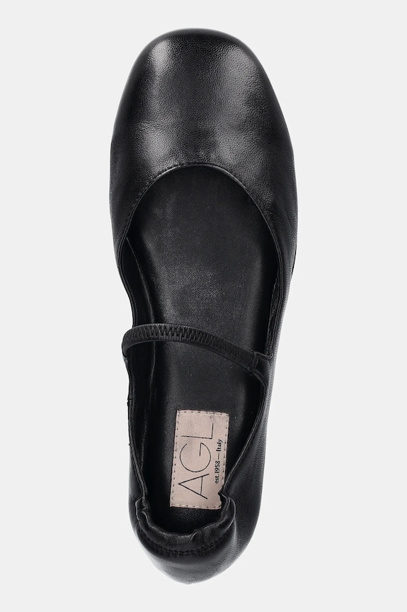 AGL baleriny skórzane Iris czarny D834075PCSOFTY0000