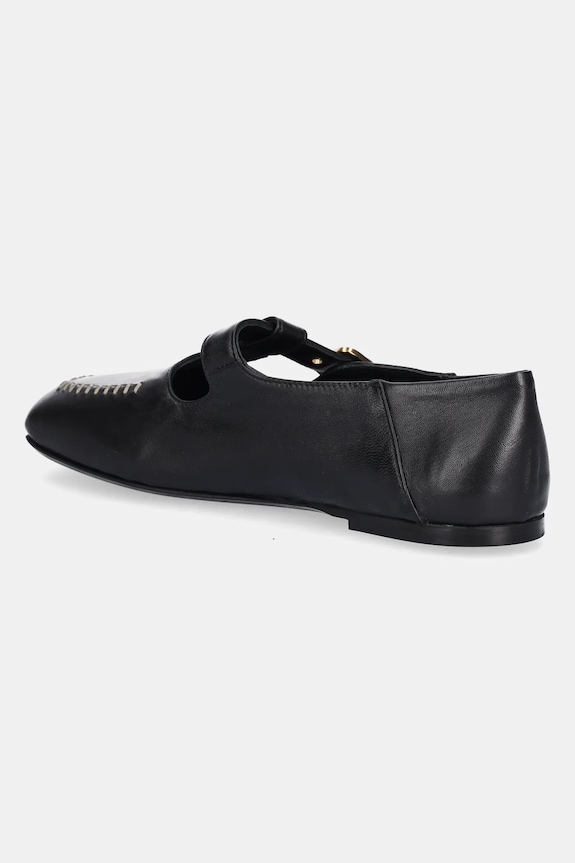 Obutev Usnjene balerinke AGL Ceramic Shoes D840006PGKA0761013 črna