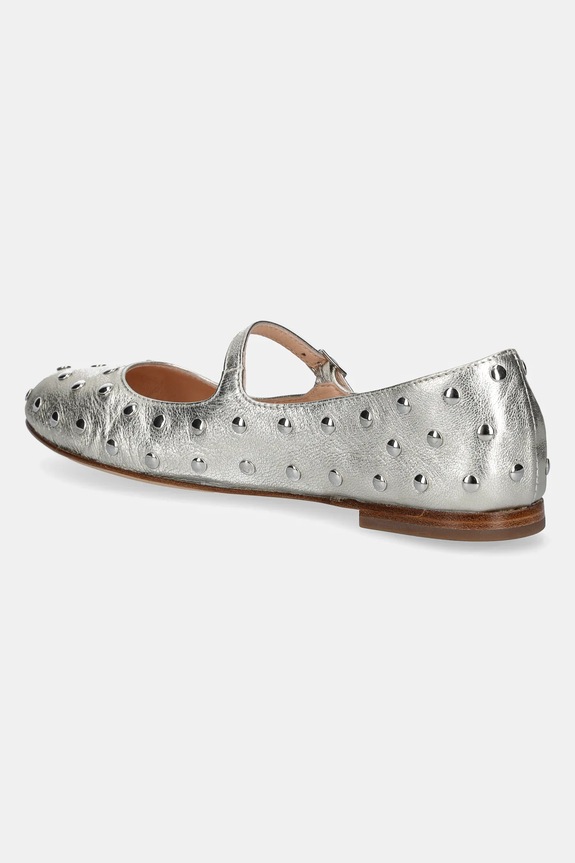 Obuv Kožené balerínky AGL Milly Strap D544036PCFOILE0244 strieborná