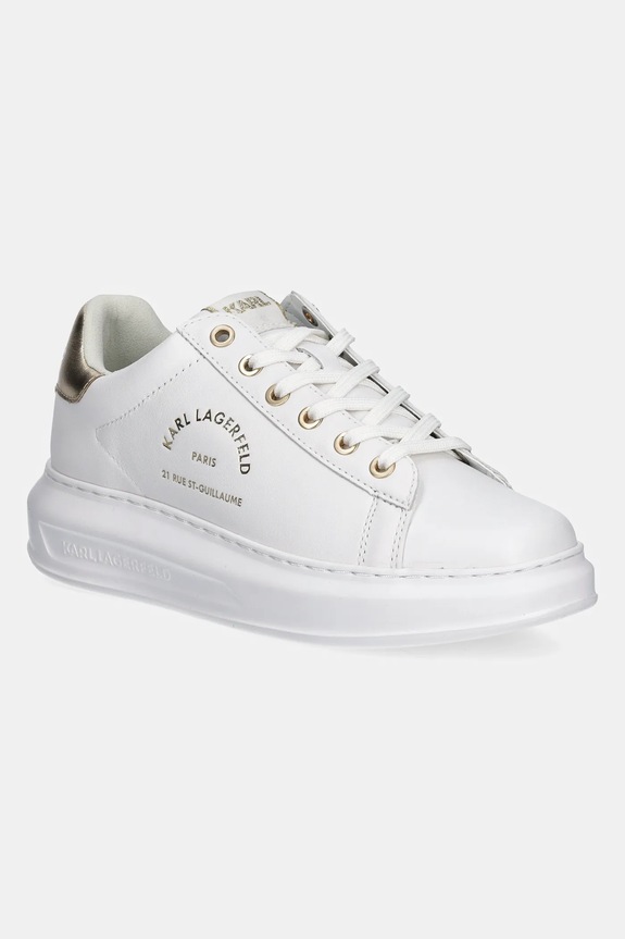 Karl Lagerfeld bőr sportcipő KAPRI lapos fehér KL62538K.01G