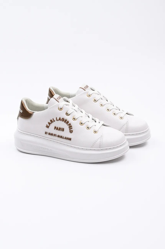 Кожени маратонки Karl Lagerfeld KAPRI KL62539M.01Z бял SS25