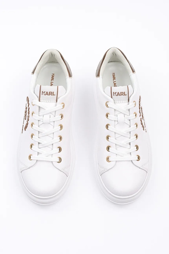 Обувки Кожени маратонки Karl Lagerfeld KAPRI KL62539M.01Z бял
