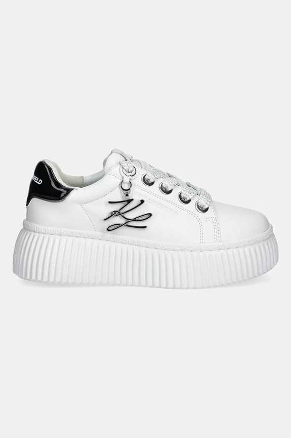 Karl Lagerfeld bőr sportcipő KREEPER LO KL42376A.011 fehér SS25