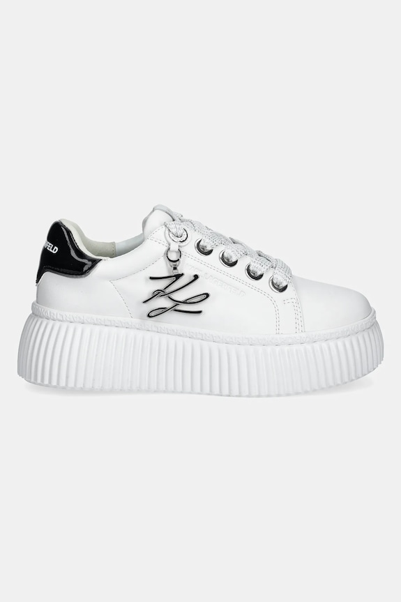 Karl Lagerfeld bőr sportcipő KREEPER LO KL42376A.011 fehér SS25