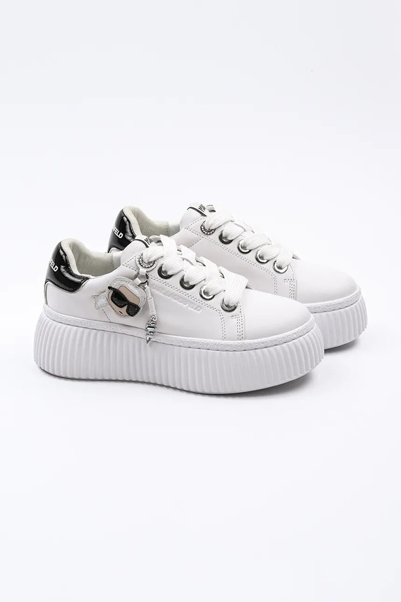 Kožené tenisky Karl Lagerfeld KREEPER LO NFT KL42376T.011 bílá SS25