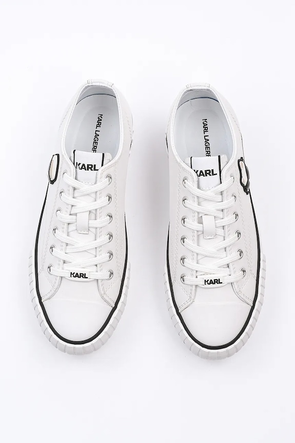 Boty Kožené tenisky Karl Lagerfeld KAMPUS MAX NFT KL60425T.011 bílá
