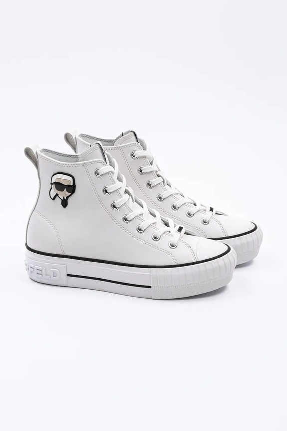 Karl Lagerfeld teniși de piele KAMPUS MAX NFT KL60445T.011 alb SS25