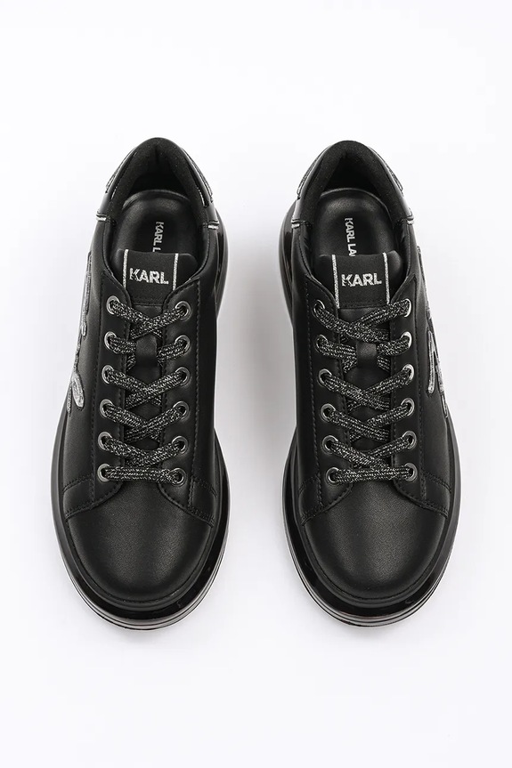 Karl Lagerfeld sneakersy skórzane KAPRI KUSHION czarny KL62610H.00X