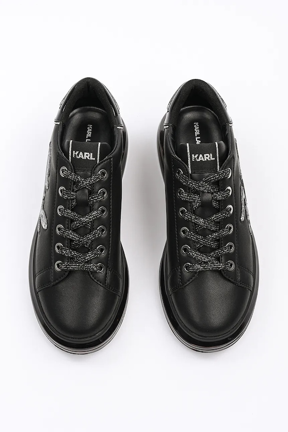 Karl Lagerfeld sneakersy skórzane KAPRI KUSHION czarny KL62610H.00X