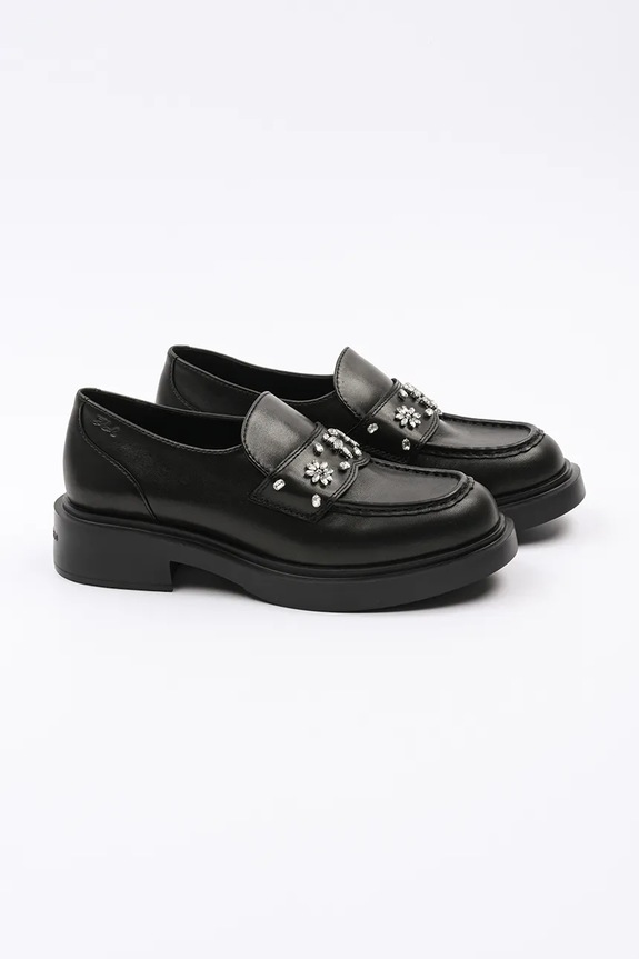 Δερμάτινα μοκασίνια Karl Lagerfeld MACIE KL41215.00S μαύρο SS25
