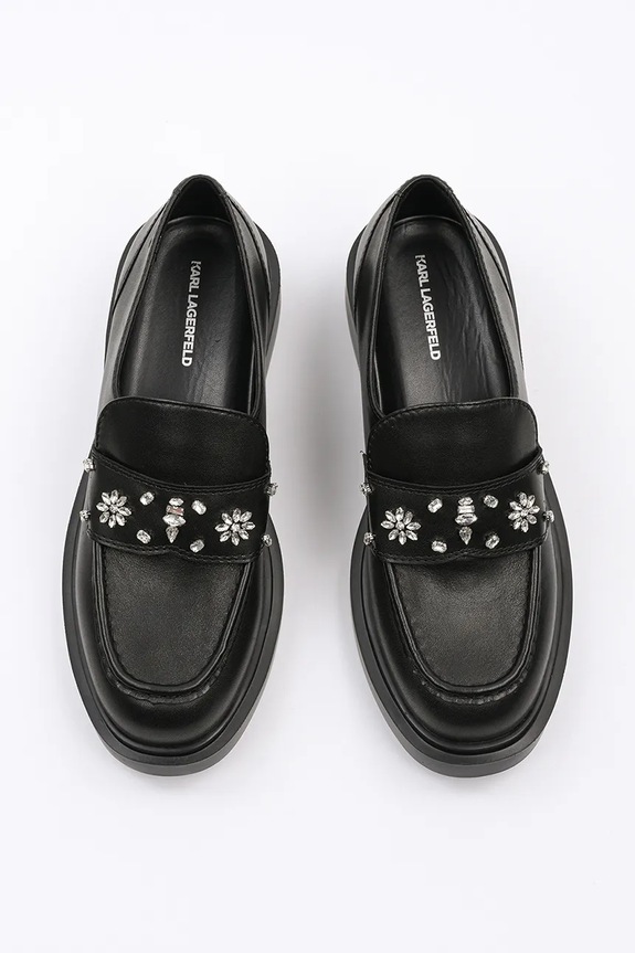 Δερμάτινα μοκασίνια Karl Lagerfeld MACIE KL41215.00S μαύρο