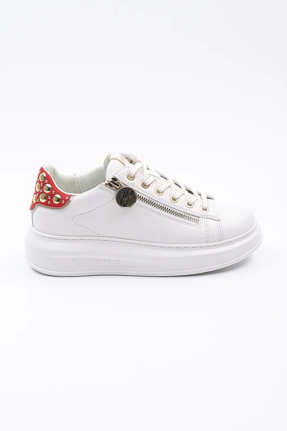 Karl Lagerfeld sneakersy skórzane KAPRI platforma biały KL62527F.01G