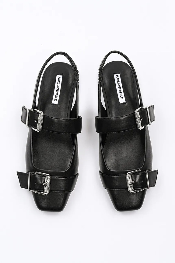 Karl Lagerfeld baleriny skórzane KONNIE KL40186A.000 czarny