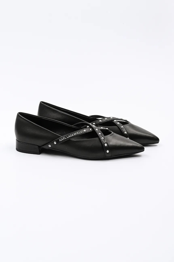 Kožené baleríny Karl Lagerfeld KERRIE KL40155.000 černá SS25