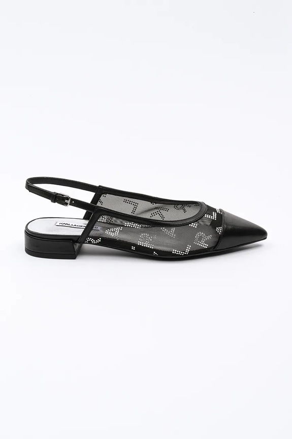 Karl Lagerfeld balerina KERRIE nappa bőr fekete KL40153.M0S
