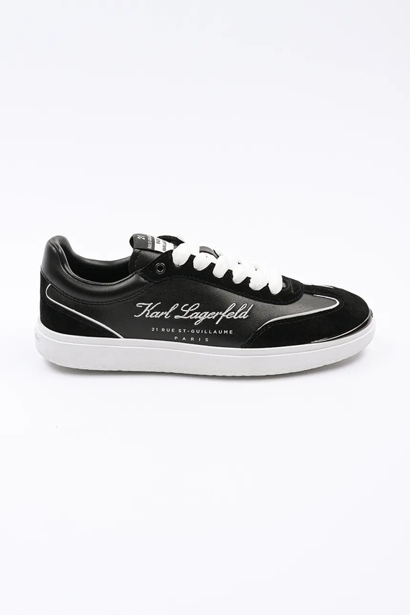 Karl Lagerfeld sneakersy skórzane ATLAS skóra zamszowa czarny KL63822.300