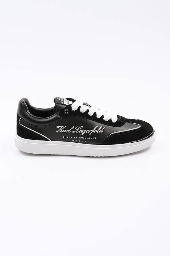 Karl Lagerfeld sneakersy skórzane ATLAS skóra zamszowa czarny KL63822.300