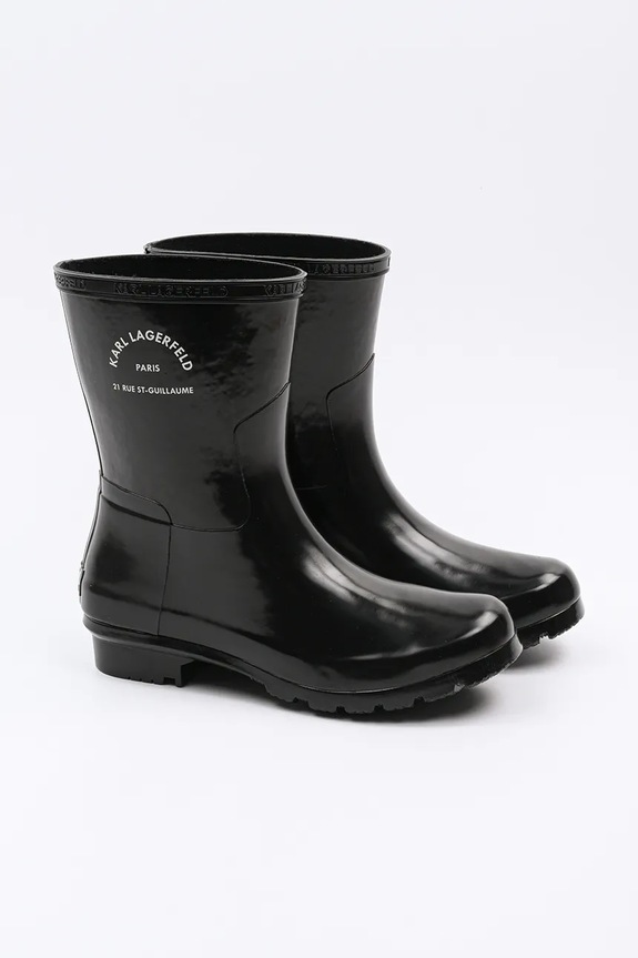 Gumene čizme Karl Lagerfeld KALOSH KL47075S.V00 crna SS25