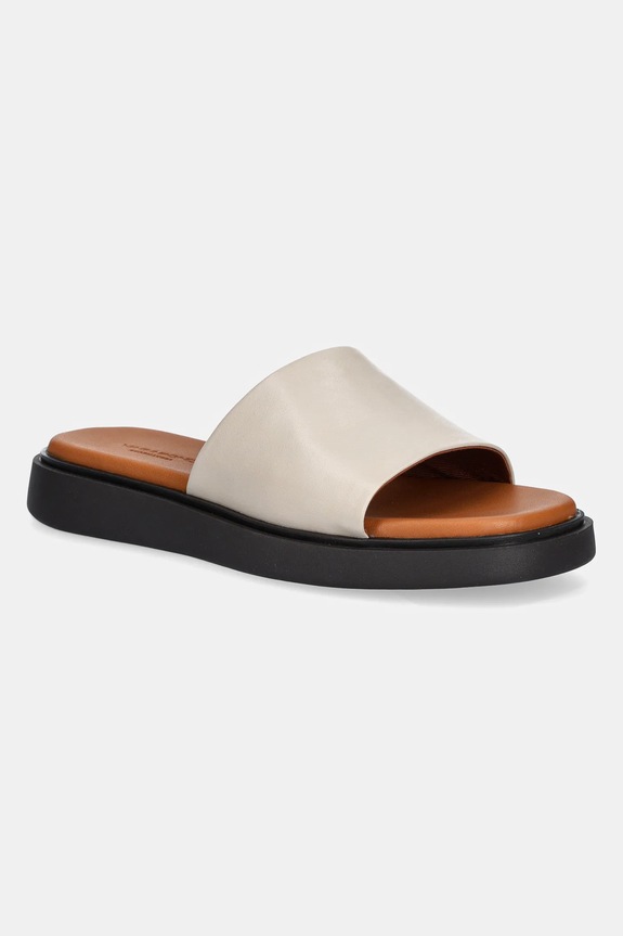 Vagabond Shoemakers klapki skórzane CONNIE płaski beżowy 5757.201.02