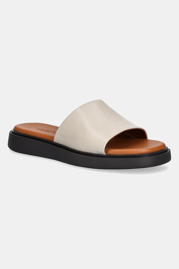 Vagabond Shoemakers klapki skórzane CONNIE płaski beżowy 5757.201.02