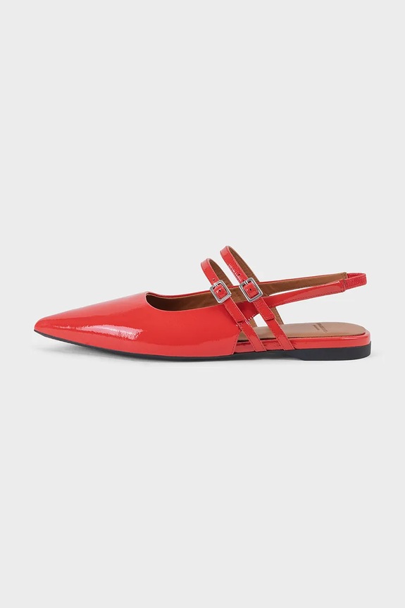 Kožne balerinke Vagabond Shoemakers HERMINE otkrivena peta crvena 5733.260.76