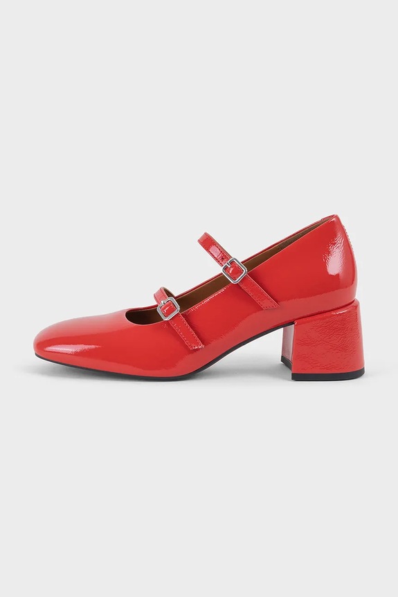 Δερμάτινες γόβες Vagabond Shoemakers ADISON χοντρό τακούνι κόκκινο 5739.160.76