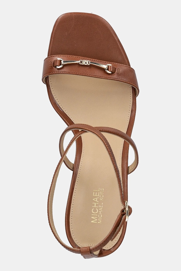 Δερμάτινα πέδιλα MICHAEL Michael Kors Lena καφέ 40R5LEHS1L.230