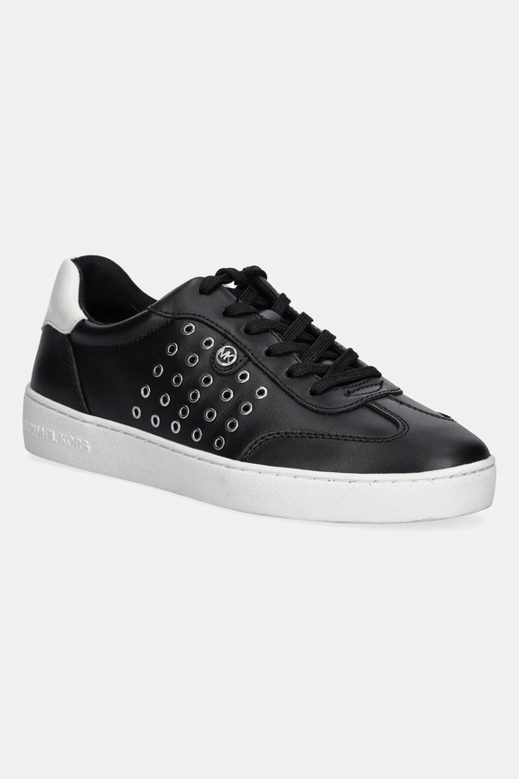 MICHAEL Michael Kors sneakersy skórzane Scotty płaska czarny 43R5SCFS1L.001