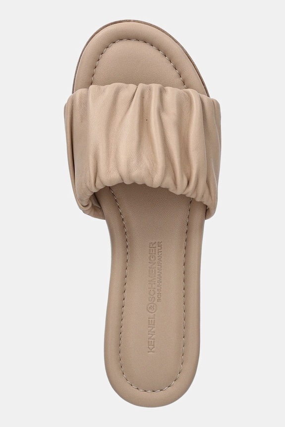 Δερμάτινες παντόφλες Kennel & Schmenger Carly μπεζ 51.96510.233