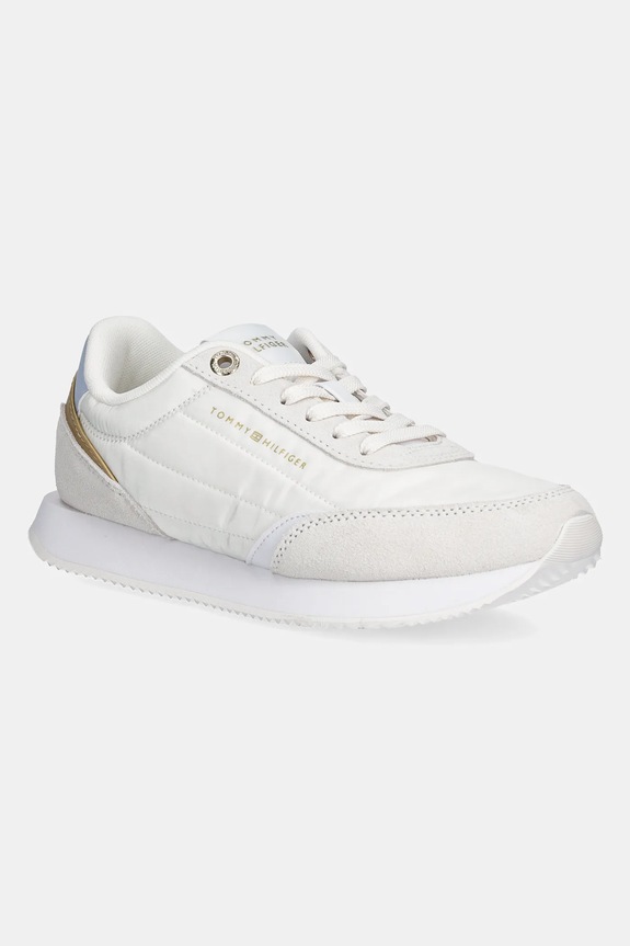 Tommy Hilfiger sneakersy ESSENTIAL RUNNER skóra zamszowa beżowy FW0FW08332
