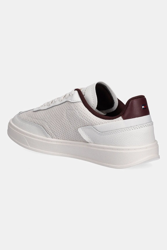 Obuwie Tommy Hilfiger sneakersy skórzane TH HERITAGE SNEAKER PERF FW0FW08380 beżowy