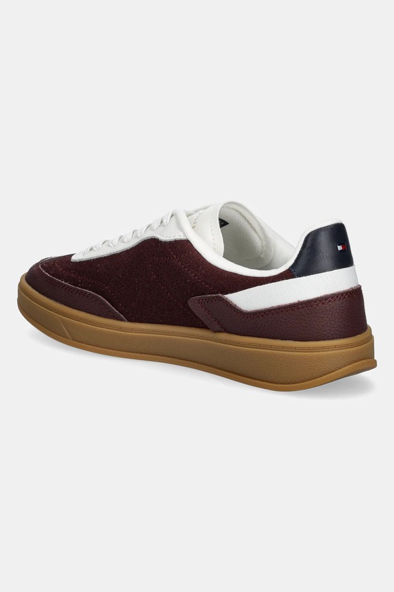 Παπούτσια Δερμάτινα sneakers Tommy Hilfiger TH HERITAGE SNEAKER PERF FW0FW08380 μπορντό