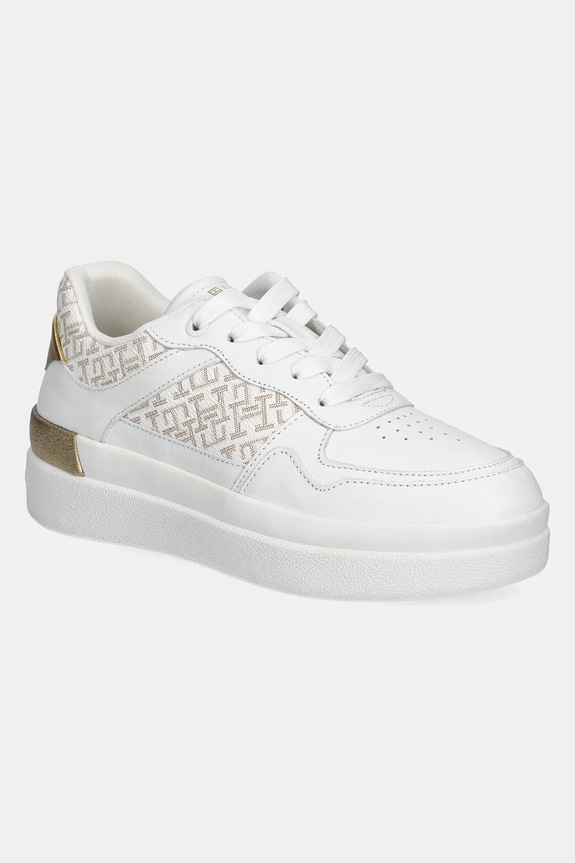 Tenisice Tommy Hilfiger LUX COURT SNEAKER MONOGRAM sintetički bijela FW0FW08381