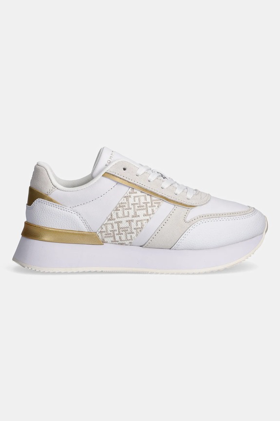 Tommy Hilfiger sneakers LUX MONOGRAM RUNNER FW0FW08387 alb SS25